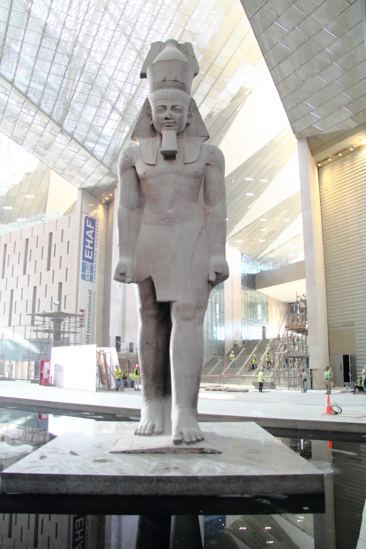 A statue of Ramesses II in the Grand Egyptian Museum on a luxury Egypt tour, Grand Egyptian Museum, Giza, Egypt